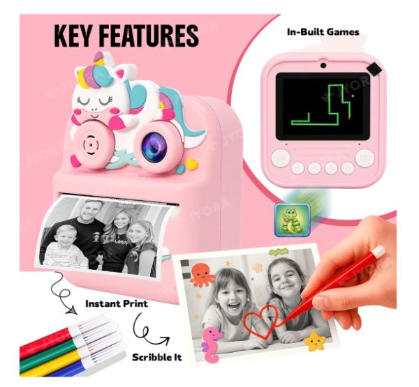 Cámara instantánea para niños con pantalla de 2,4 pulgadas, 48 ​​MP, vídeo 1080p KIDS NIÑOS S2  - imagen 5