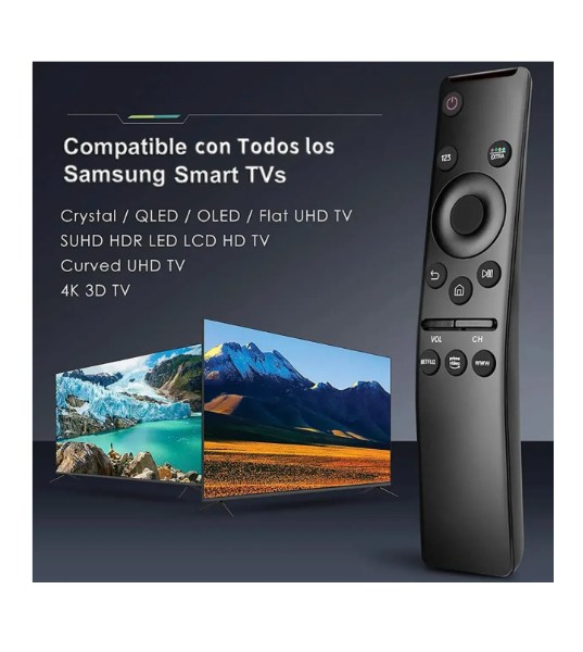 Control Curvo Compatible Con Smart Tv Samsung 4k Netflix CTR-11 - imagen 3