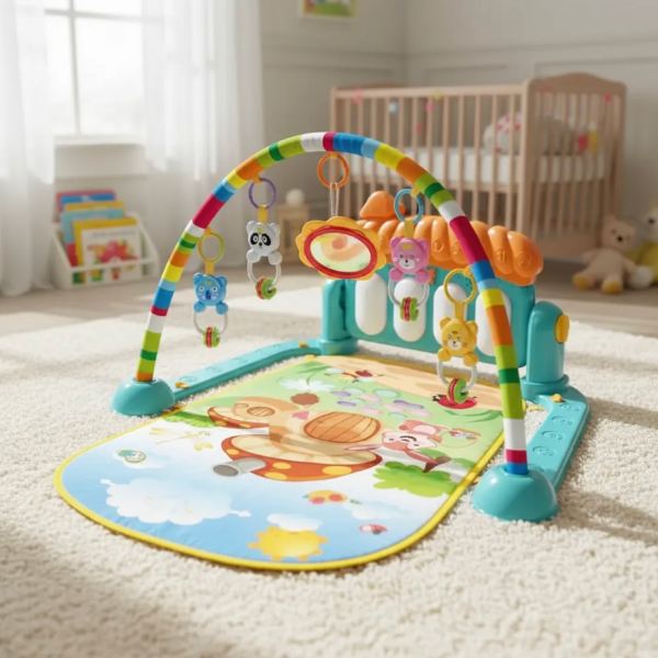 Gimnasio Piano Dinosaurio Didáctico Luces Sonido Para Bebes HE-0639