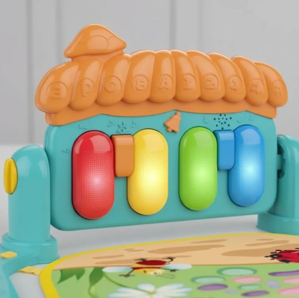 Gimnasio Piano Dinosaurio Didáctico Luces Sonido Para Bebes  HE-0639  - imagen 2
