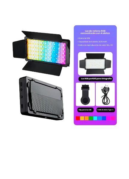 Panel De Luz Pro Led Para Fotografia Y Videos RL-560RGB - imagen 6