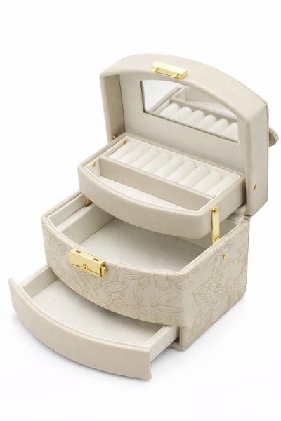 joyero Alhajero Organizador Con Cajones Espejo Joyas Anillos Caravanas SSH-1002 - imagen 2