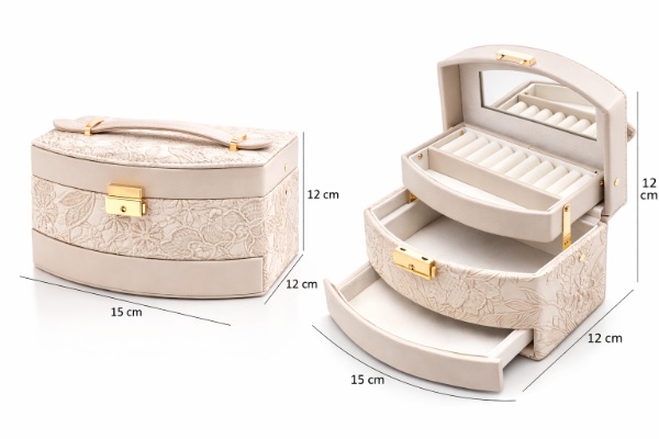 joyero Alhajero Organizador Con Cajones Espejo Joyas Anillos Caravanas SSH-1002 - imagen 4