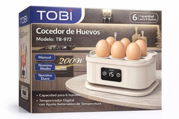 hervidora de huevos x6 marca tobi 
