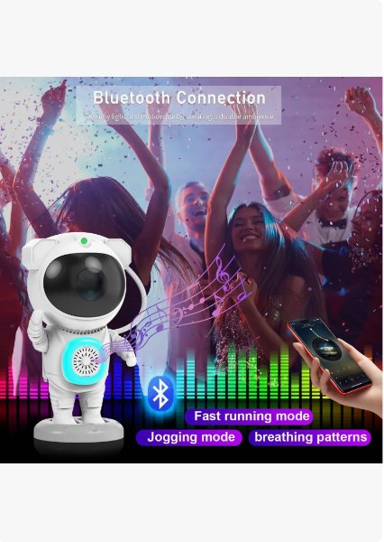 Astronauta Proyector De Galaxias Con Parlante Bluetooth 54419 - imagen 4