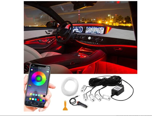 Tira Luces Interior Carro Led Rgb Audiorítmica App Bluetooth  LED-5P - imagen 4