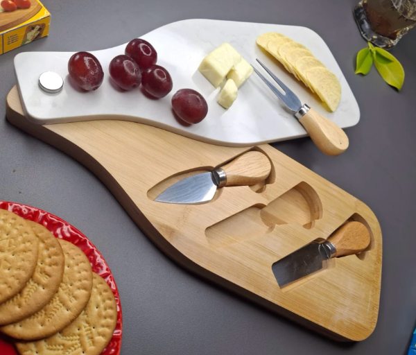 Tabla y accesorios para quesos SK-9612.  34.5x13.6 x 3 - imagen 3