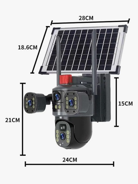 Cámara Solar 360° Wifi Visión Nocturna Color Audio 2 Vías T35-WIFI - imagen 5
