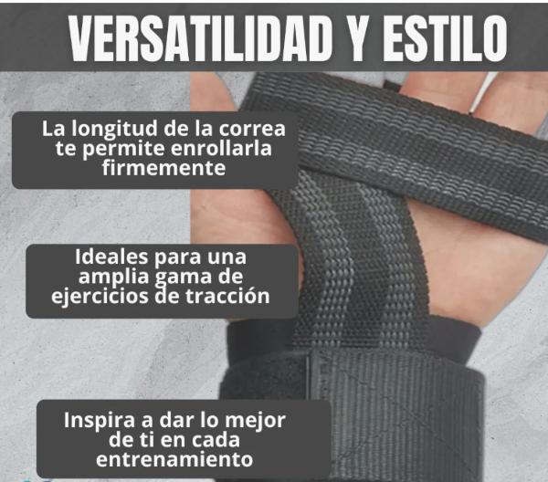 Par Guante Correas Straps Levantamiento Pesas Gym Gimnasio   LT-8018  - imagen 6