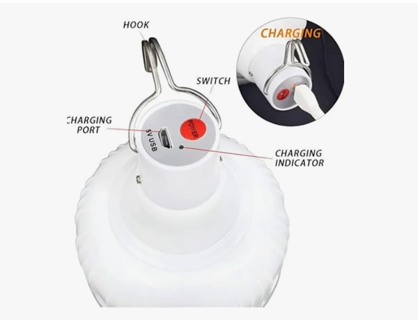 bombillo Lámpara Led Recargable 40w 524-40 - imagen 5