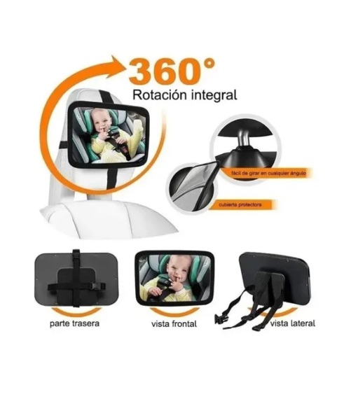 Espejo Retrovisor Ajustable Para Auto De Bebe 1110-1 - imagen 7