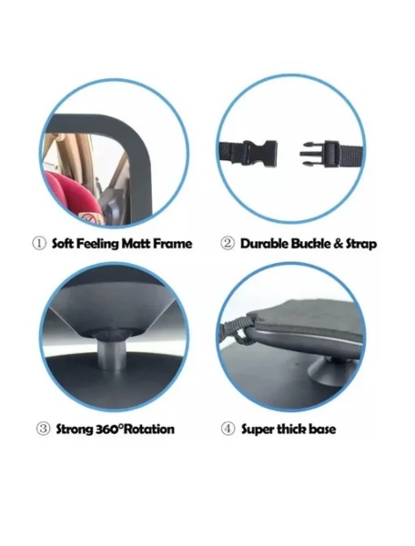 Espejo Retrovisor Ajustable Para Auto De Bebe 1110-1 - imagen 8