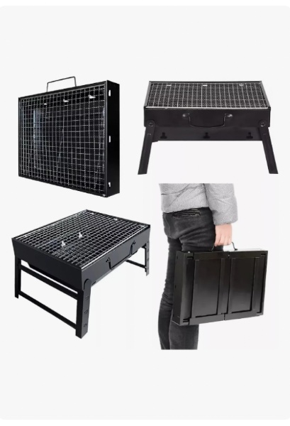 KP-1 Parrilla Asador De Carbón Plegable Mini Portátil Aire Libre 36*29 - imagen 4