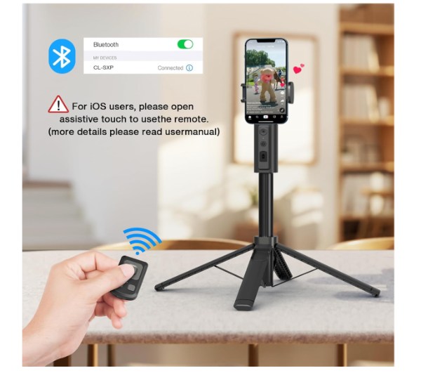 Tripode de seguimiento facial automático con rotación 360 y  con control remoto CL18 - imagen 9