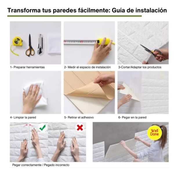 Panel Adhesivo Decorativo Vinilo Adhesivo Pared Set x170*70CM-P - imagen 9