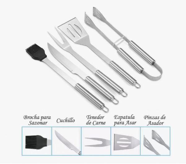 Set de BBQ de 15 piezas acero inoxidable SD-15 - imagen 4