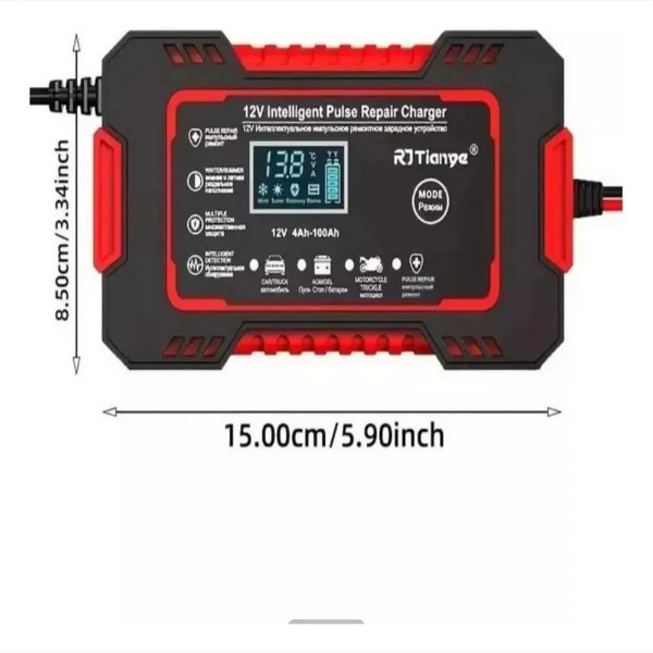Cargador de bateria inteligente de bateria INP-12V - imagen 2