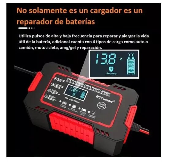 Cargador de bateria inteligente de bateria INP-12V - imagen 3