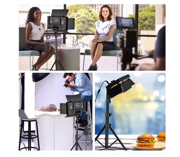 Panel Luz Led Fotografia B800 Led Lampara+ TriPode 2 baterias - imagen 3