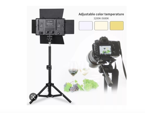 Panel Luz Led Fotografía B600 Led Lámpara +triPode 2 baterias - imagen 2