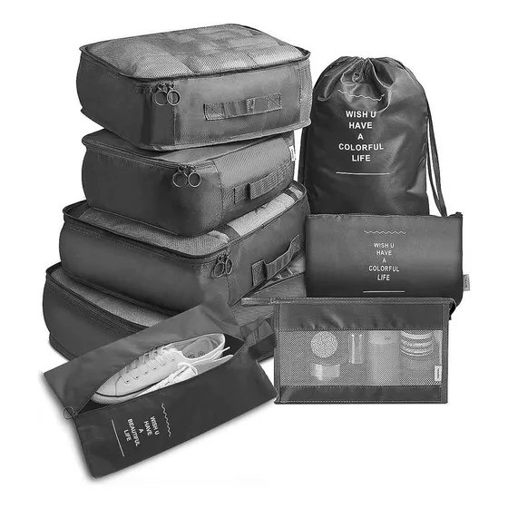 Set organizador de viaje 8 piezas 8pcs
