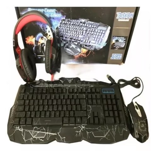 Combo Gamer Teclado con luces Mouse + Audífonos JG1200 - imagen 2