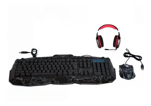Combo Gamer Teclado con luces Mouse + Audífonos JG1200 - imagen 3