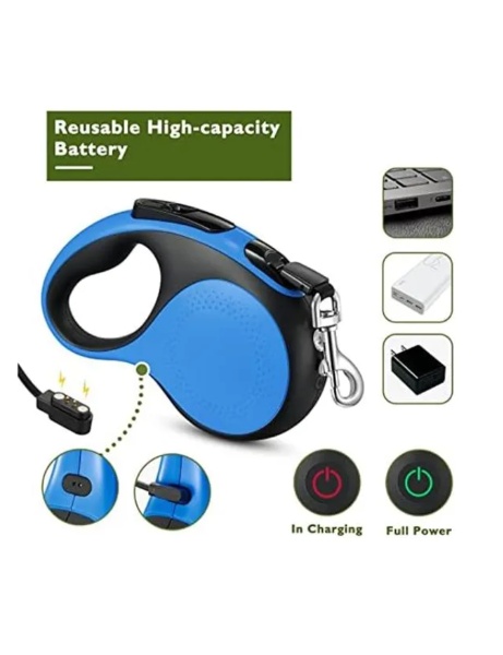 Correa Retráctil Para Perros De 16 Pies, (7) Led  AE-5M - imagen 3
