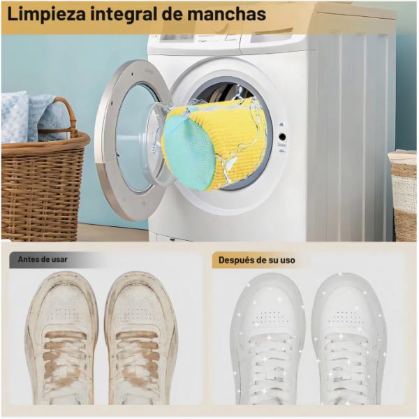 Bolsa Para Lavado De Zapatillas ropa delicada lavadora microfibras lavandería limpieza de zapatos reutilizable En Lavarropas - Amarillo DX-1 - imagen 3