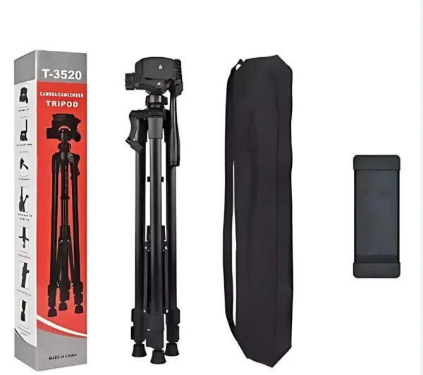 Tripode Base Profesional Camara + Estuche + Soporte Celular 3520 - Imagen 4