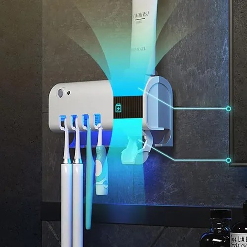 Soporte Cepillo Dientes Uv Dispensador Automático crema-YS-1 - Imagen 3