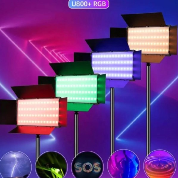Panel de luz LED profesional recargable 800RGB - Imagen 4