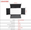 Panel de luz LED profesional recargable 800RGB - Imagen 7