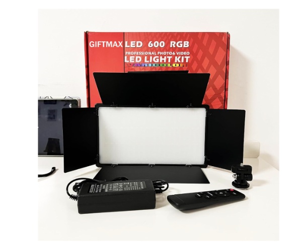 Panel de luz LED profesional recargable 600RGB - Imagen 3