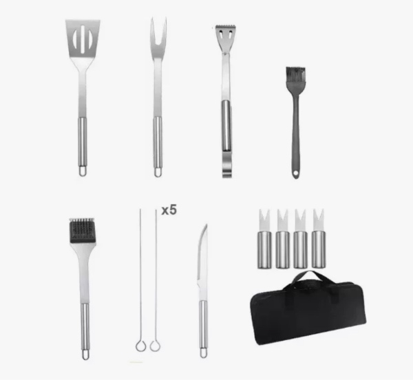 Set de BBQ de 15 piezas acero inoxidable SD-15 - Imagen 2