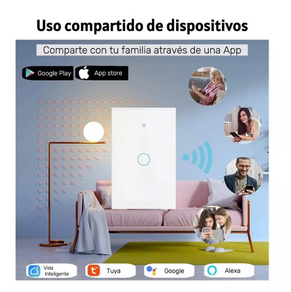 Interruptor inteligente Alexa sencillo ZNKG-X1 - Imagen 3