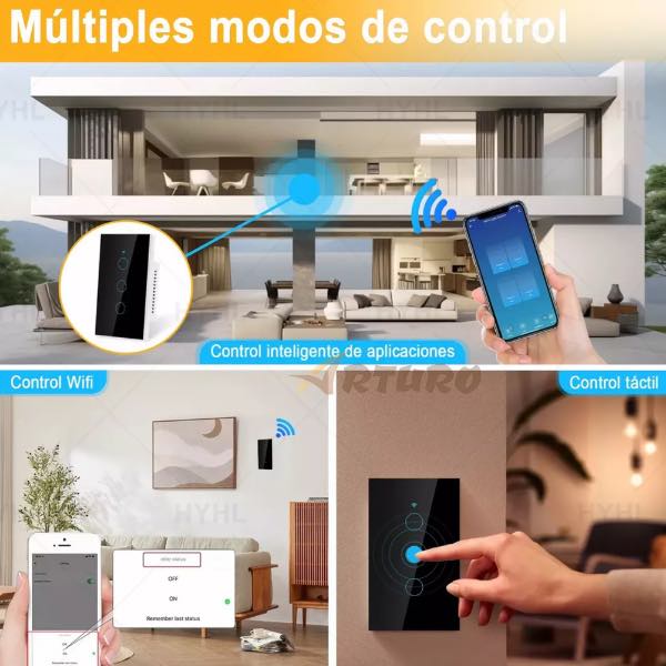 Interruptor inteligente triple alexa blanco ZNKG-X3 - Imagen 2