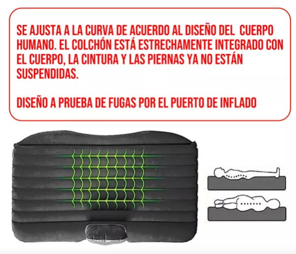 Colchon Inflable Para Autos 2 Almohadas Compresor JG316 - Imagen 5