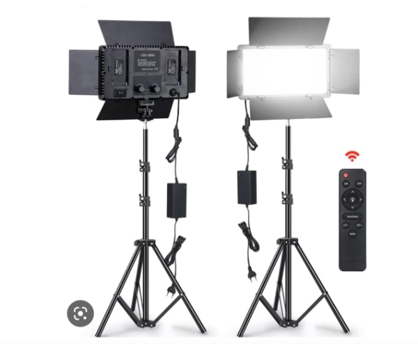 Panel Luz Led Fotografía B600 Led Lámpara +triPode 2 baterias - Imagen 3