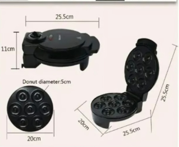 Maquina De Mini Donas Donuts Antiadherente 7 Donas WP-DM16  - Imagen 3