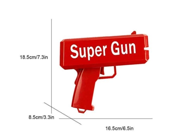 Pistola Lanza Billetes Cash Super Gun Fiesta Money Rain 699 - Imagen 2
