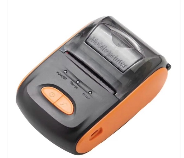 Mini Impresora Termica Portatil Recibos Inalámbrica Naranja JK-5804P  - Imagen 2