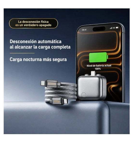 Adaptador Divisor De Potencia Inteligente Maxi Usb-c Tipo C KX-007 - Imagen 3
