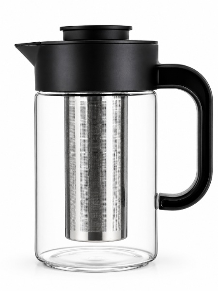Jarra De Vidrio Para Té O infusiones Con Tapa y separador, Capacidad Grande 1.000 LTS  57-1 - Imagen 2
