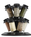 Organizador Giratorio Para Especias Con 12 Frascos De Vidrio Base 360° Cocina Compacta SR-12C - Imagen 2