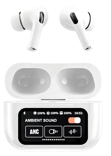 Audífonos Bluetooth Con Pantalla Inalámbricos Blancos Agregar a favoritos tipo iphone sin cancelacion de ruido A9  - Imagen 2