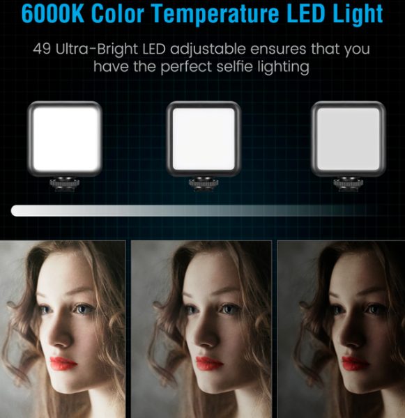 Kit De Grabacion Estabilizador Luz Led Y Microfono AY-49  - Imagen 4