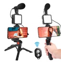 Kit De Grabacion Estabilizador Luz Led Y Microfono AY-49 