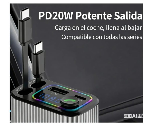 CARGADOR PARA CARRO DE CELULAR [ Q9C ]  - Imagen 2