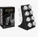 Especiero Organizador Cocina Vidrio Tapa Metálica 8 Frascos OT-021